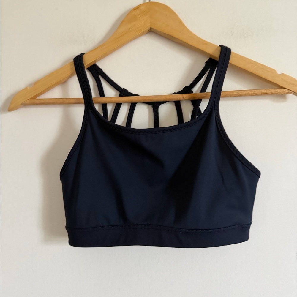 Athleta Navy Blue Strappy Athletic Sports Bra size XS